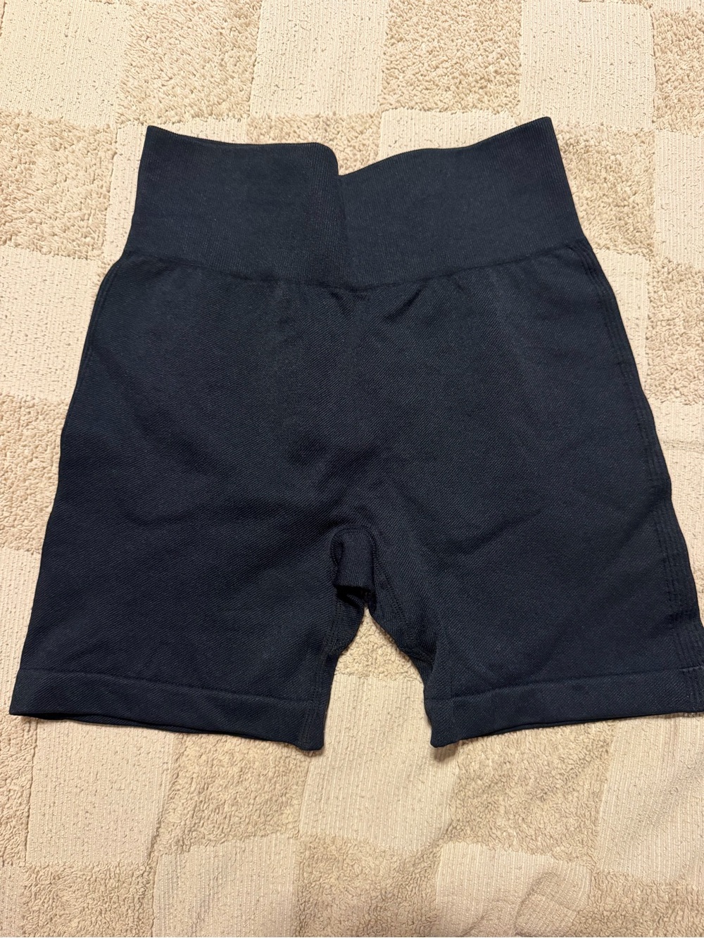 Women’s High-Rise Black Seamless Bike Shorts